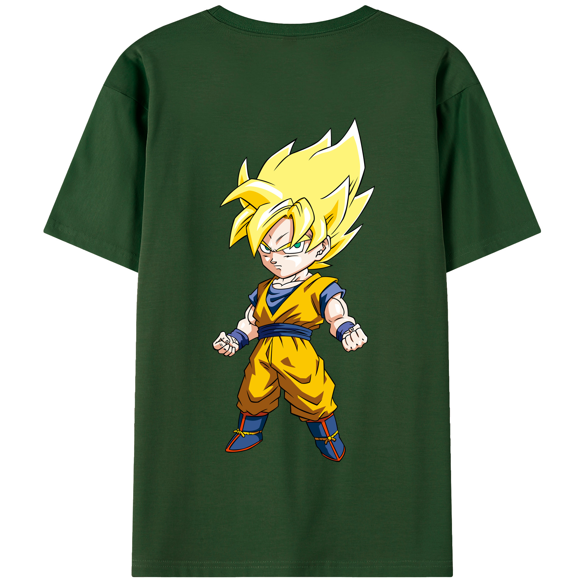 （画像用） ドラゴンボール 孫悟空（そん ごくう）Son Goku カカロット DRAGON BALL Kakarotto 綿100％半袖Tシャツ（背面プリント）